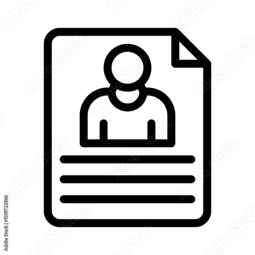job resume line icon