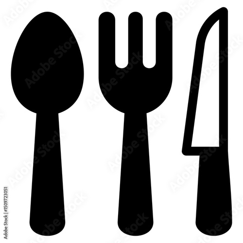 wooden tableware icon
