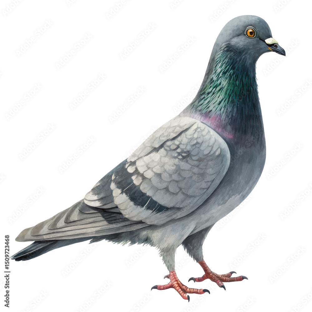 Fototapeta premium Pigeon bird png white background png flying pigeon png common pigeon png isolated bird png urban bird png wildlife png transparent background image