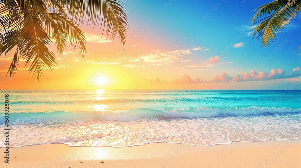 Fototapeta premium Creative Summer Layout with Ample Copy Area