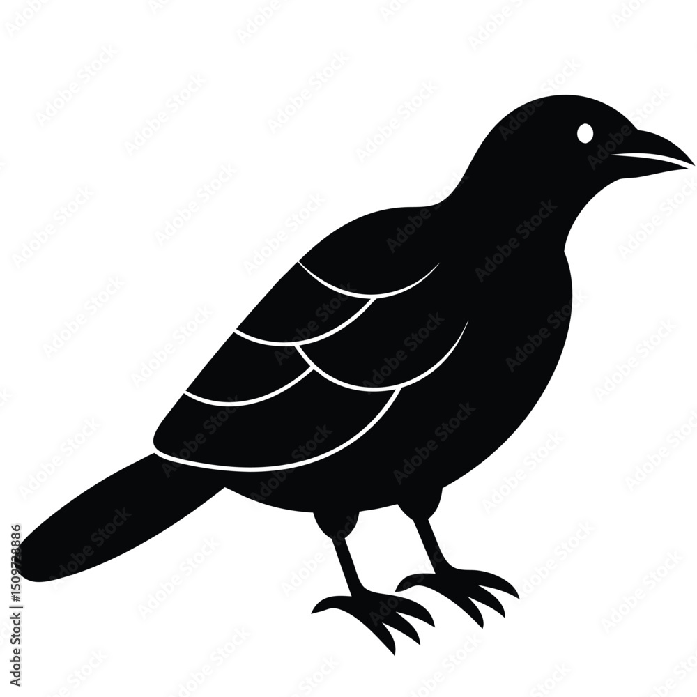 Obraz premium Mango Bird Silhouette Vector Illustration