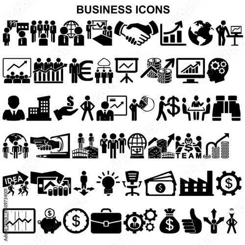 Set of business icons in vector format