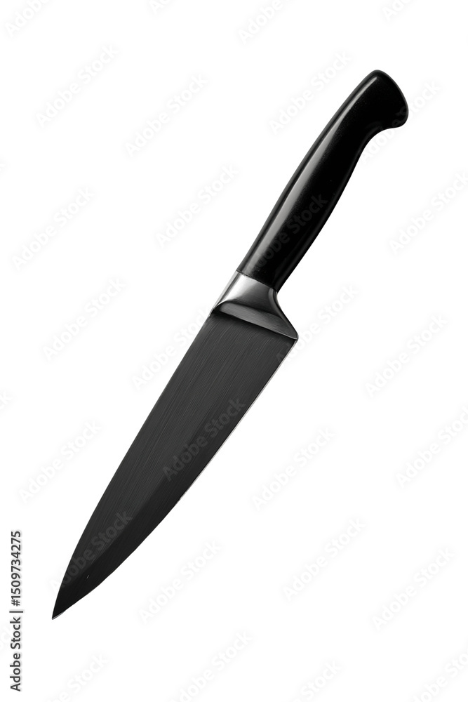 Black Chef's Knife on Transparent Background, PNG Black Chef's Knife on Transparent Background, PNG