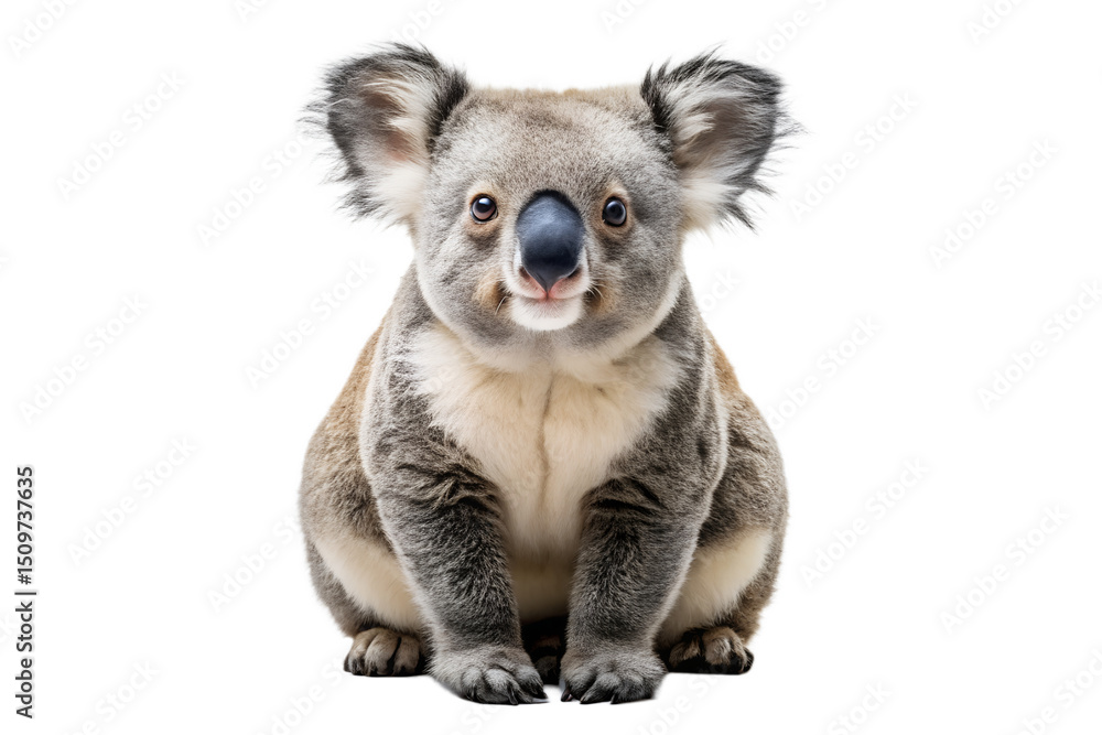 Obraz premium Adorable Koala Bear Close-Up Portrait of a Sweet Australian Marsupial