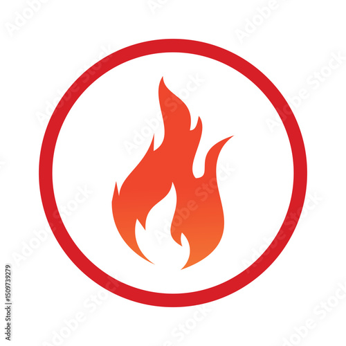 Fire Alert Vector Icon  Security and Fire Extinguishing System Graphic