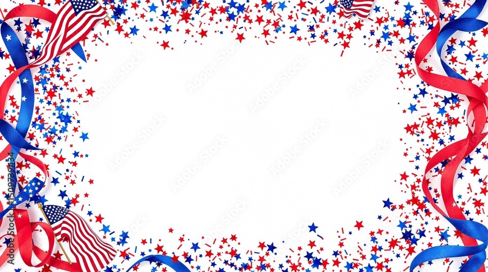 Obraz premium Patriotic USA Background for Independence Day Promotions