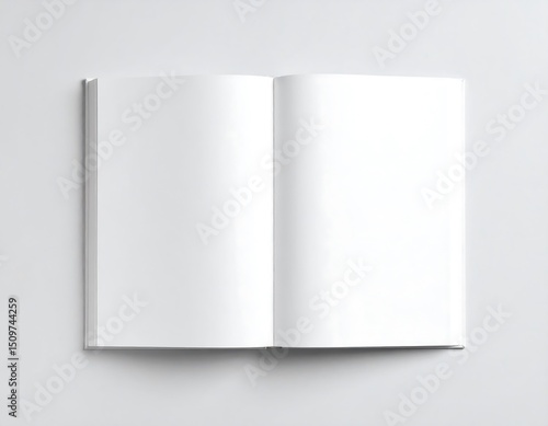 Open book, blank pages