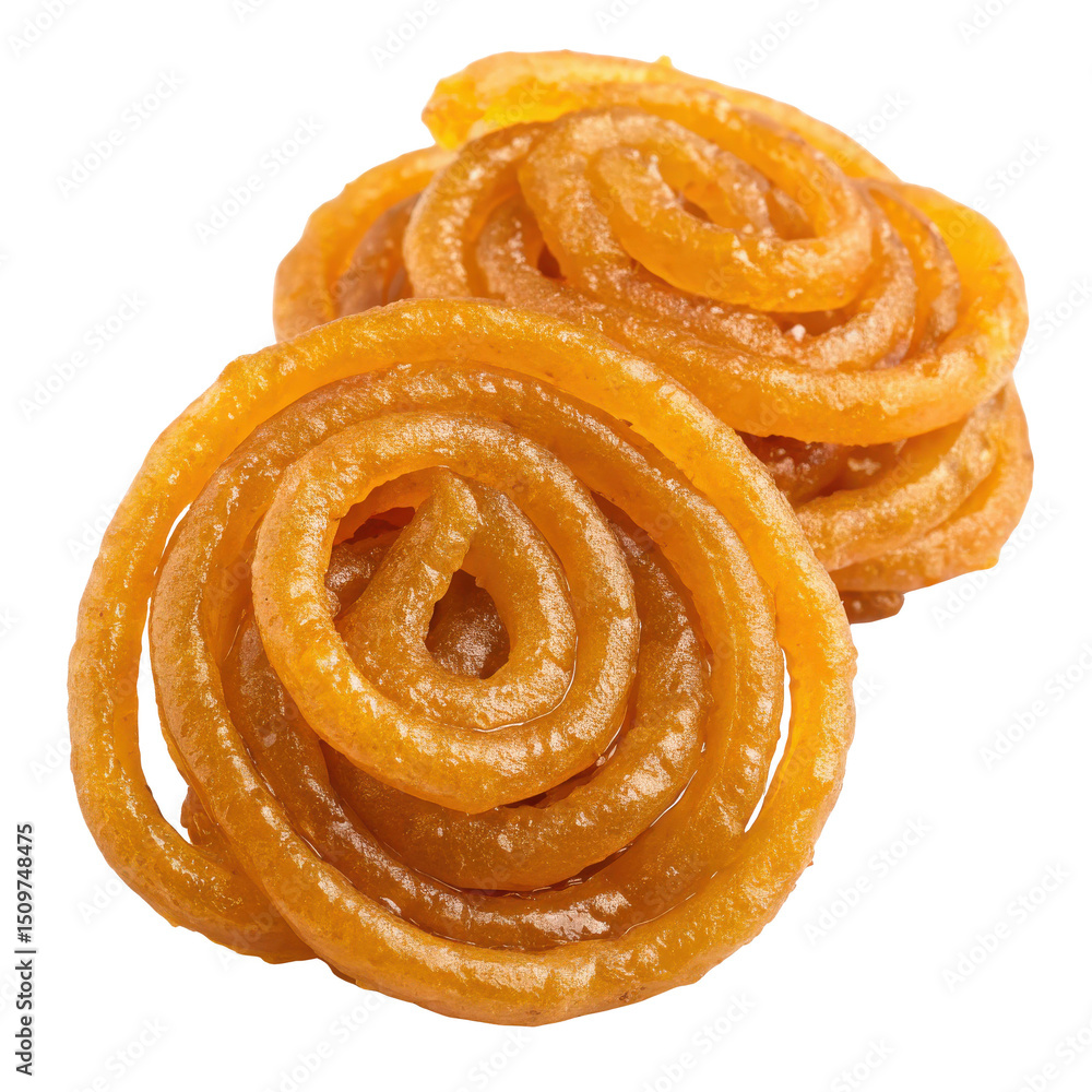 Fototapeta premium jalebi sweet dish png jalebi png indian dessert png sweet dish png isolated on white background png transparent background image