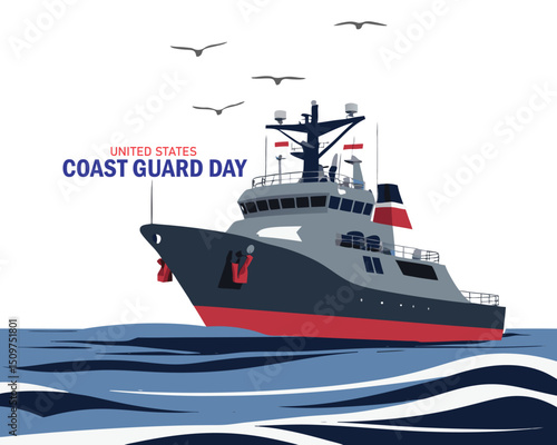 U.S coast guard day design templet