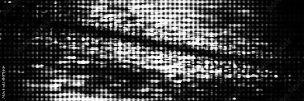 Fototapeta premium Halftone grungy background. Distress overlay. Vector black gradient effect resembling nature texture. Backdrop for design and creative projects