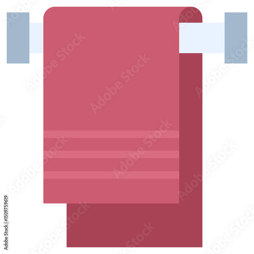 Towel Icon, Flat Design Style Icon, Hotel Icon Vector