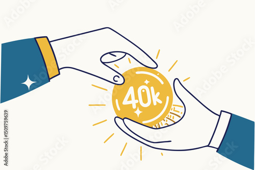 Protect your 401k in economic crisis, retirement planning and investment, benefit from pension fund concept, businessman hand tenderly holding and covering golden egg with label as 401K.