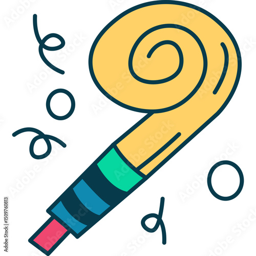 Birthday Kazoo Illustration Icon