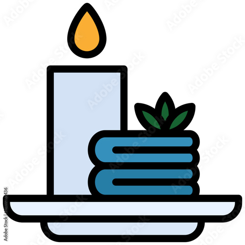 Spa icon, Flat Design Style Icon, Hotel Icon Vector