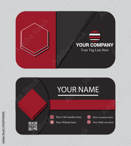 modern design of business and visiting cards vector templates