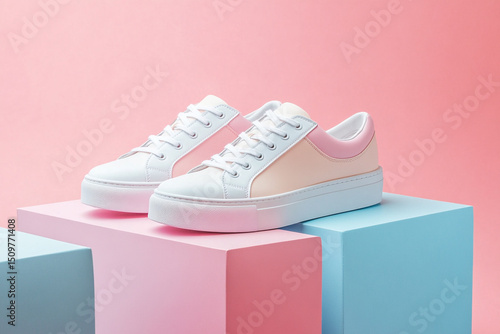 Dual-tone platform in modern pastel scheme