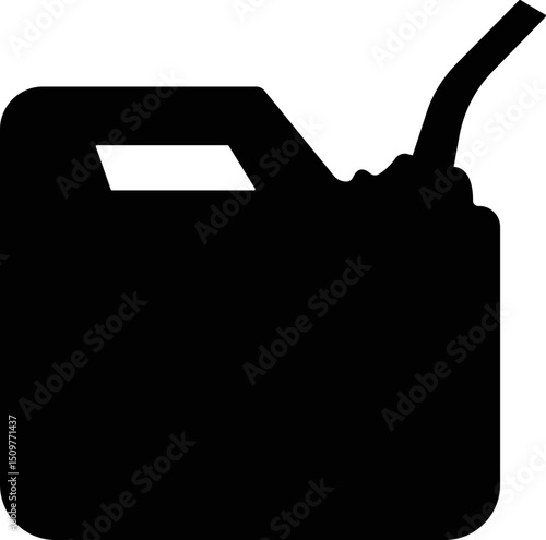 Jerrycan, canister icon in flat style pictogram isolated on transparent background