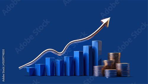 rising market growth graph