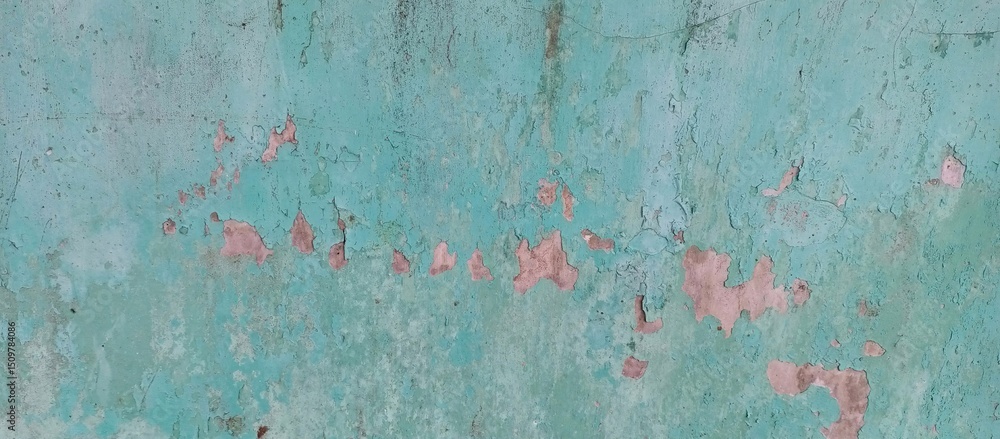 Fototapeta premium Aged Green Copper Patina Metal Surface Texture