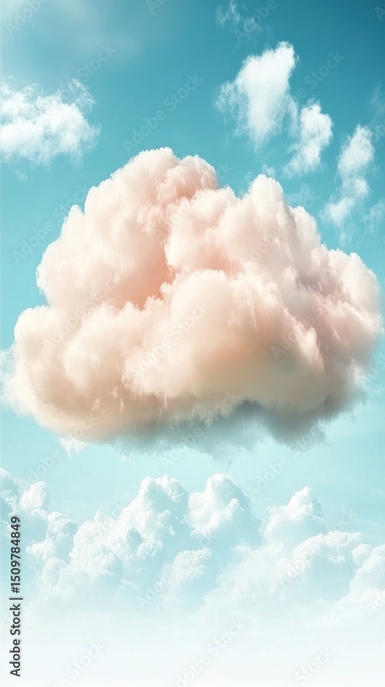 Pastel cloud in a vibrant sky Pastel cloud in a vibrant sky