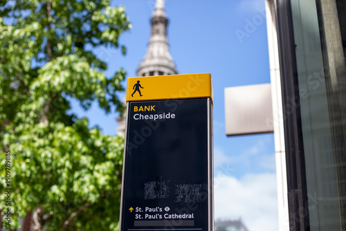 Street Sign Near St. Pauls Cathedral, London