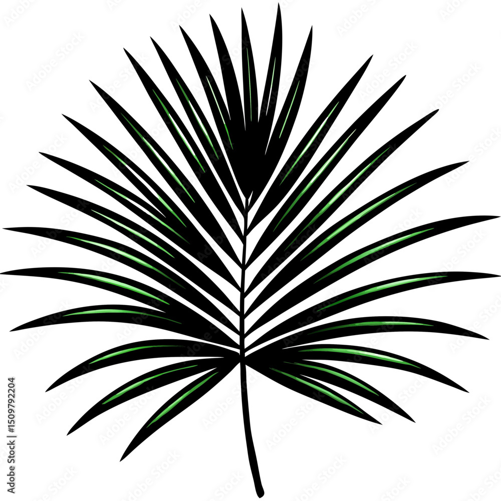 Fototapeta premium palm leaf silhouette