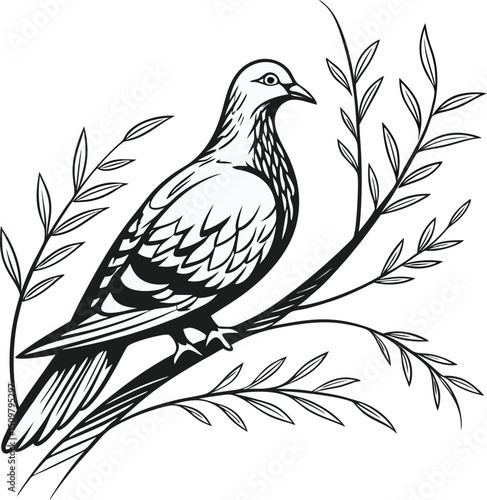 vector illustration of a bird
