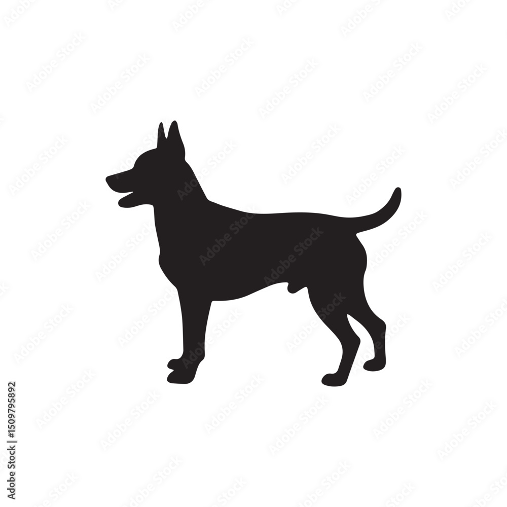 Elegant Silhouette of a Dog Elegant Silhouette of a Dog