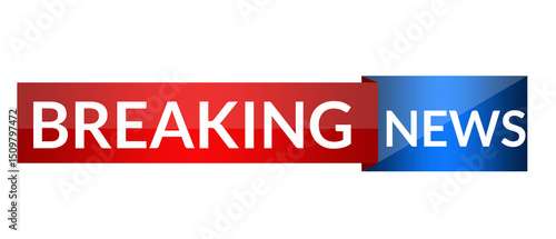 Urgent Breaking News Lower Third – Modern Digital Frame with Flashing Effects and Transparent Overlay