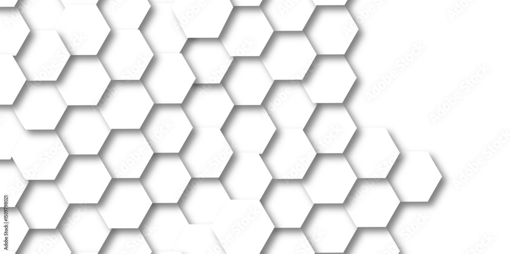Naklejka premium Hexagonal grid tile and mosaic structure mess cell. Abstract hexagon Seamless background. Background with hexagons. Abstract background with lines. 