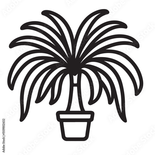 Ponytail Palm icon in vector. Logotype