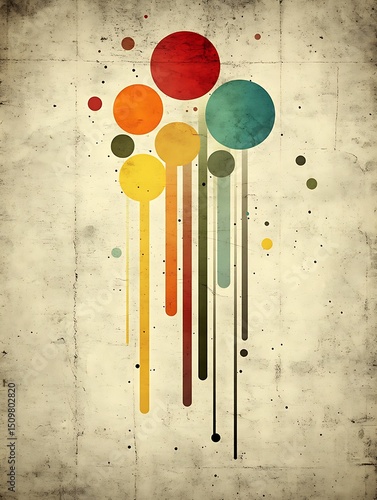 Colorful circles and lines