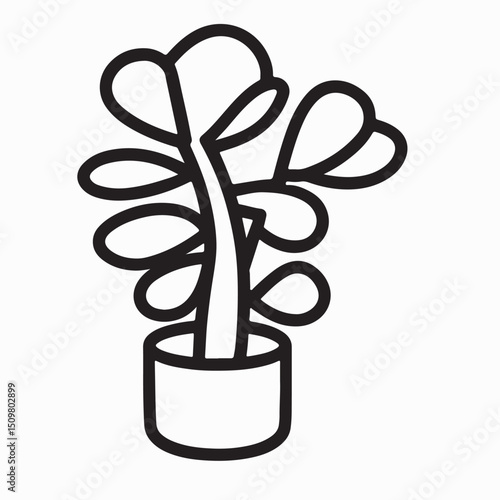 Jade Plant icon in vector. Logotype