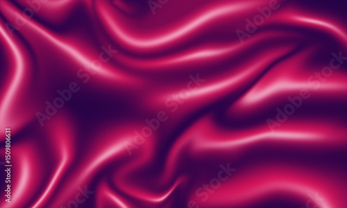 Elegant flowing fabric in shades of magenta and purple for abstract backgrounds and designs.