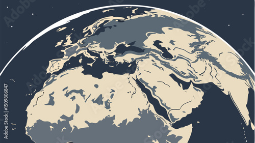 planet earth with space