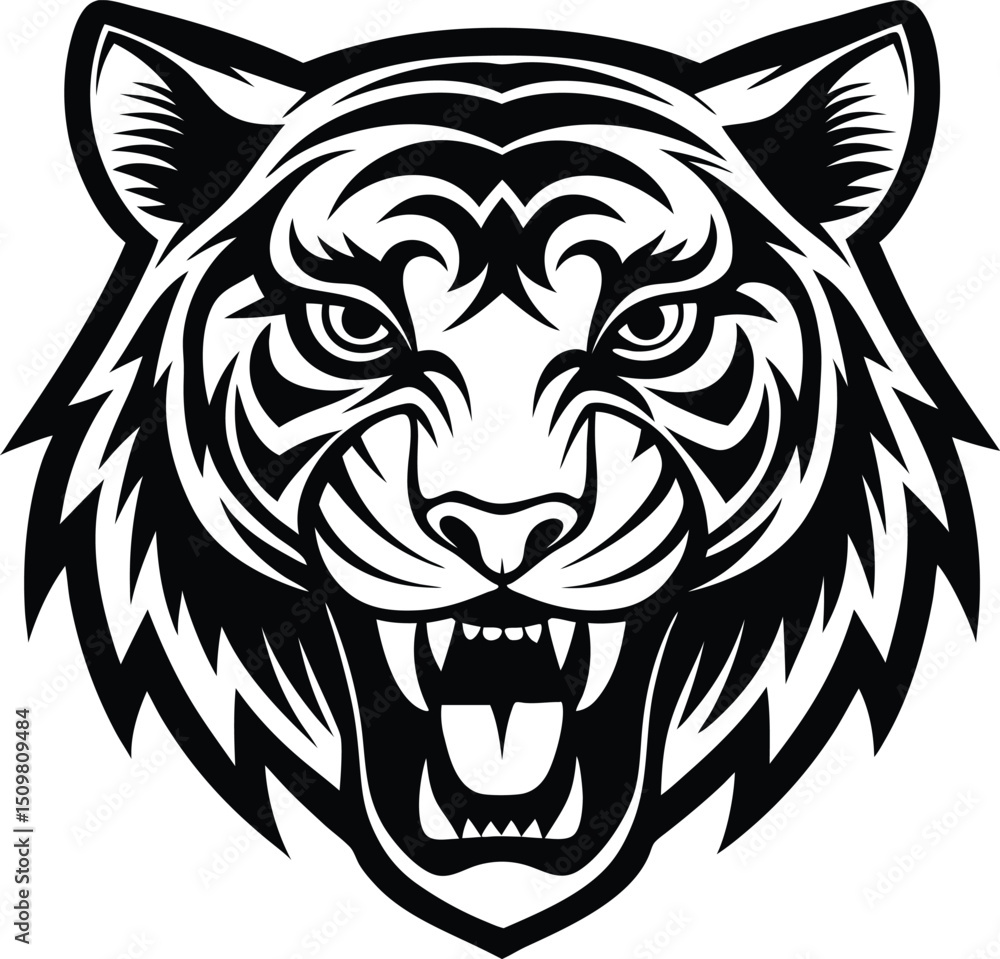 Fototapeta premium tiger head vector