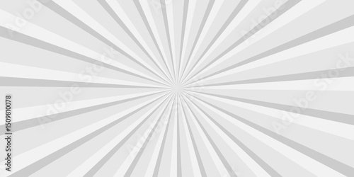 Vector sunburst pattern white and gray design. Vintage sunrays illustration swirl grunge backdrop line. sun beam vector banner design and comic burst gradient concept pattern.	
