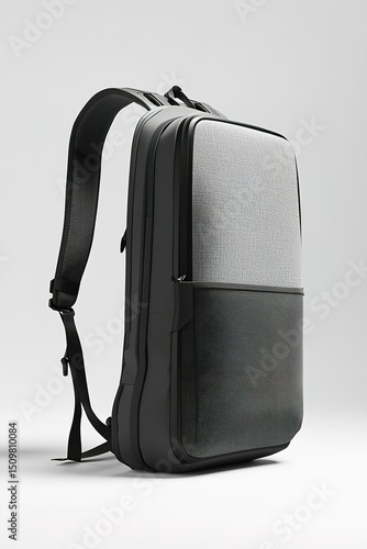 Modern grey and black backpack mockup