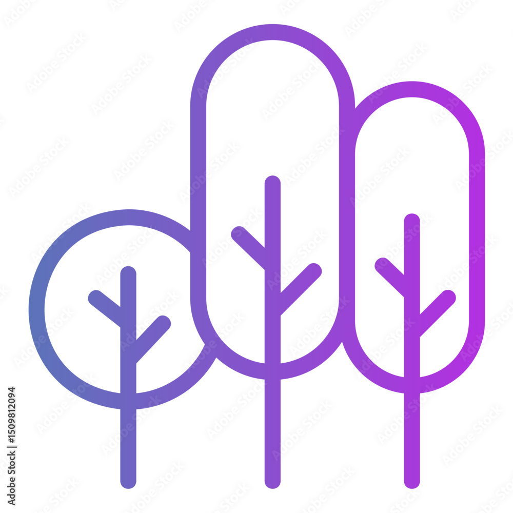 Obraz premium forest Gradient icon