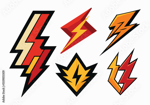 Free Download Collection of Bold and Dynamic Lightning Bolt Illustrations - GFXLoad