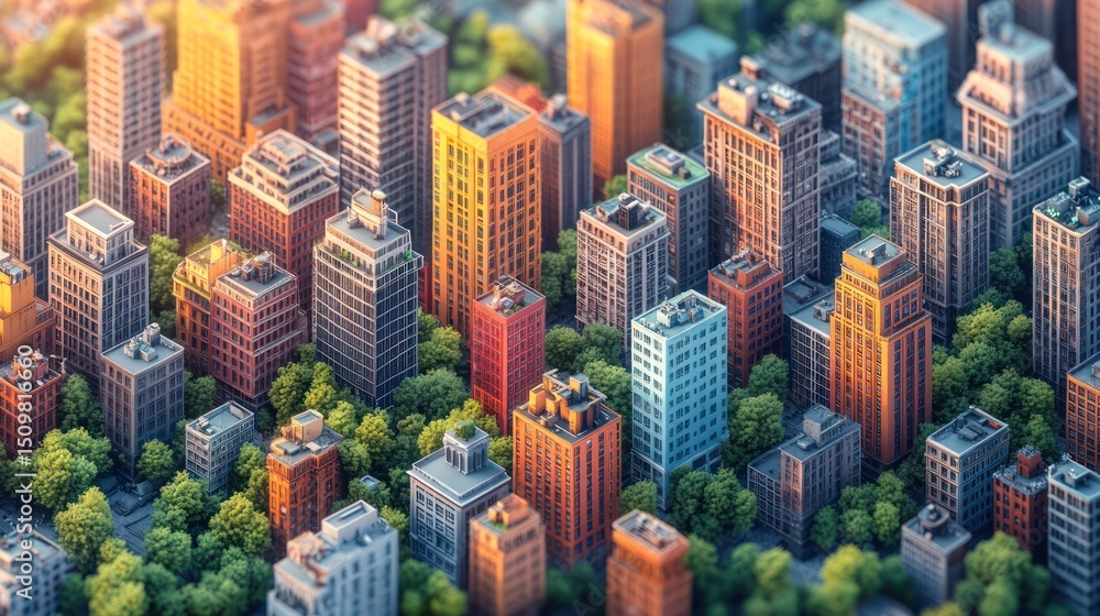 Obraz premium mini high-rise building