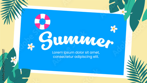 Embrace the Summer Vibes Tropical Getaway Inspiration for Your Perfect Summer Vacation, Good for Pamflet Promotion 