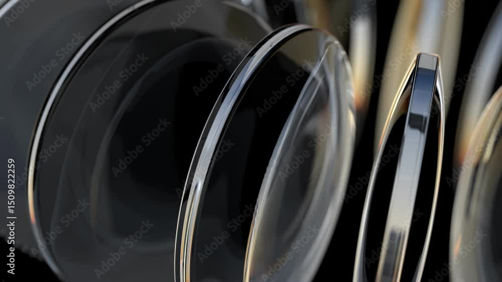 Rotating circular glass shapes - 3D 4k animation (3840x2160px) Rotating circular glass shapes - 3D 4k animation (3840x2160px)