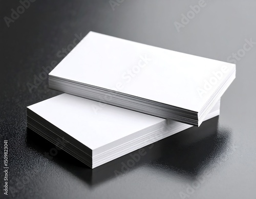 Blank business cards stacked