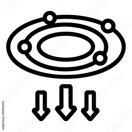 gravity Line Icon