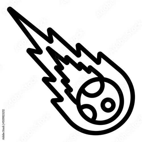 asteroid Line Icon