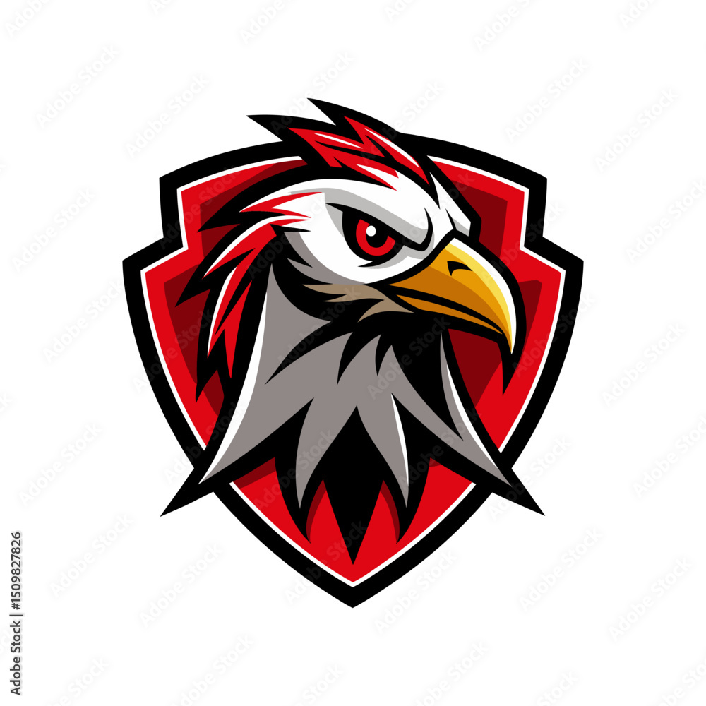 Obraz premium Fierce Eagle/Griffin Head Mascot Logo