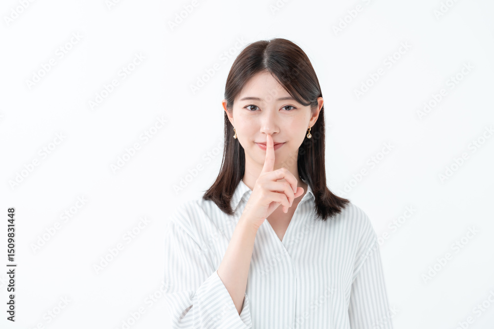 秘密 内緒 女性 白バック 秘密 内緒 女性 白バック