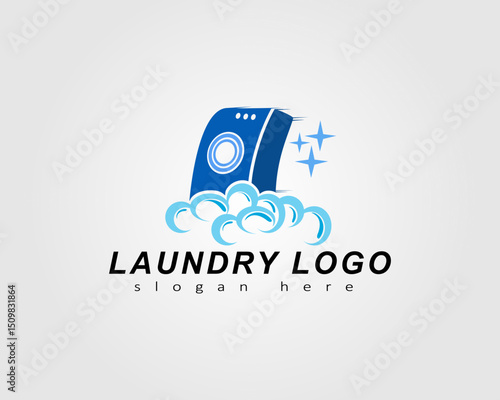 washing machine logo for a laundry icon can be used for a company business symbol