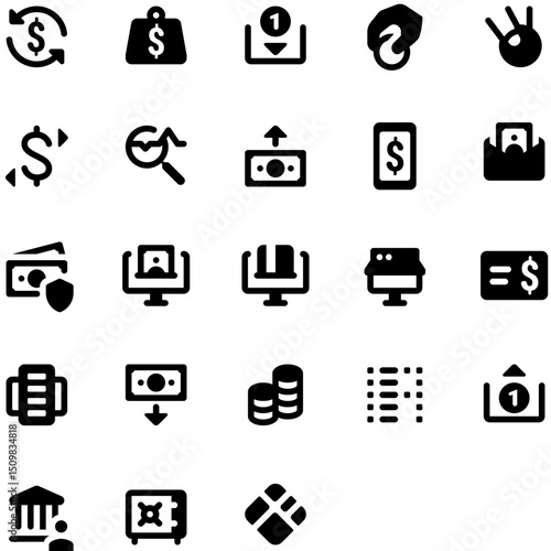 Set of Financial Relations icons	
